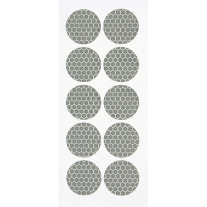 Set 10 adesivi catarifrangenti Ø 27 mm - Bianco