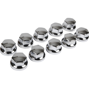 Set 10 copribulloni universali in ABS - Ø 32/33 mm - Cromo