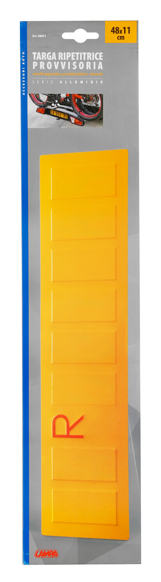 Targa ripetitrice provvisoria per rimorchi - 480x110 mm - immagine 3