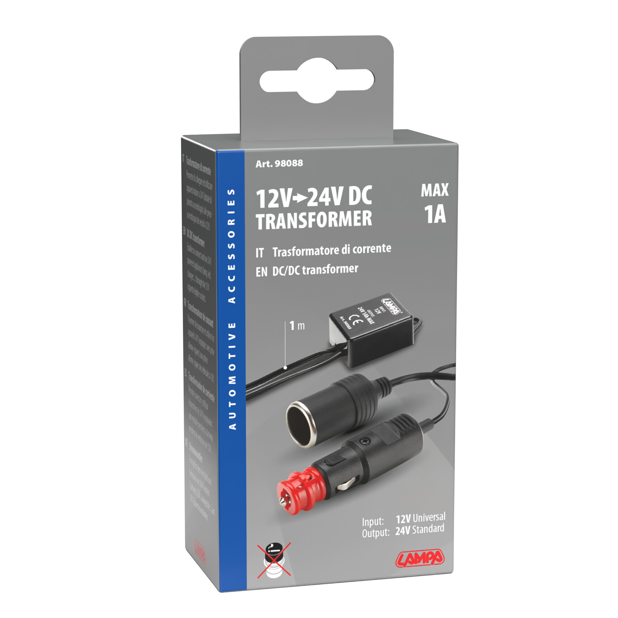 Trasformatore con presa accendisigari 12V > 24V - immagine 4