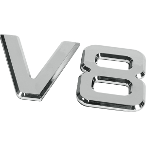 Emblemi motore 3D cromati - 92x165 mm - V8
