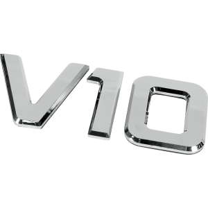 Emblemi motore 3D cromati - 92x210 mm - V10