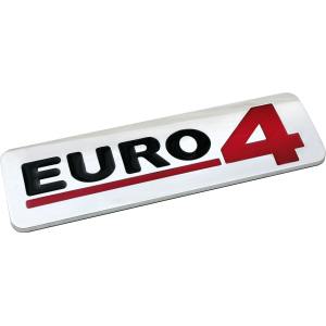 Emblema Antinquinamento 3D cromato - 170x50 mm - Euro 4