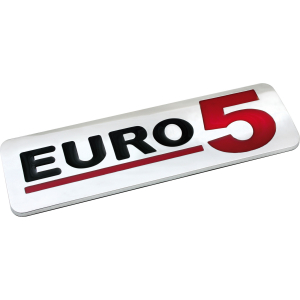 Emblema Antinquinamento 3D cromato - 170x50 mm - Euro 5