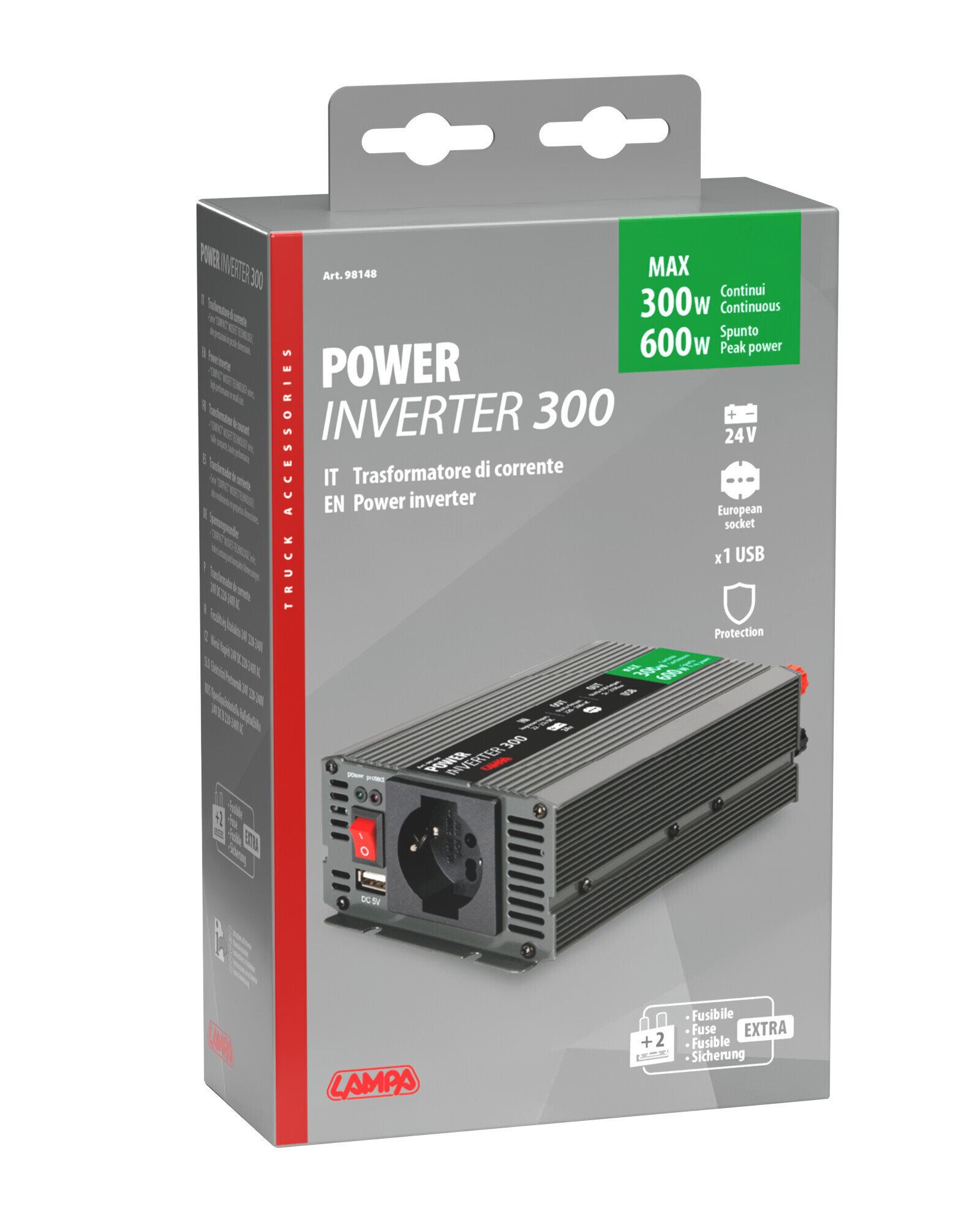 Power Inverter 300, trasformatore 24V > 220V - immagine 9