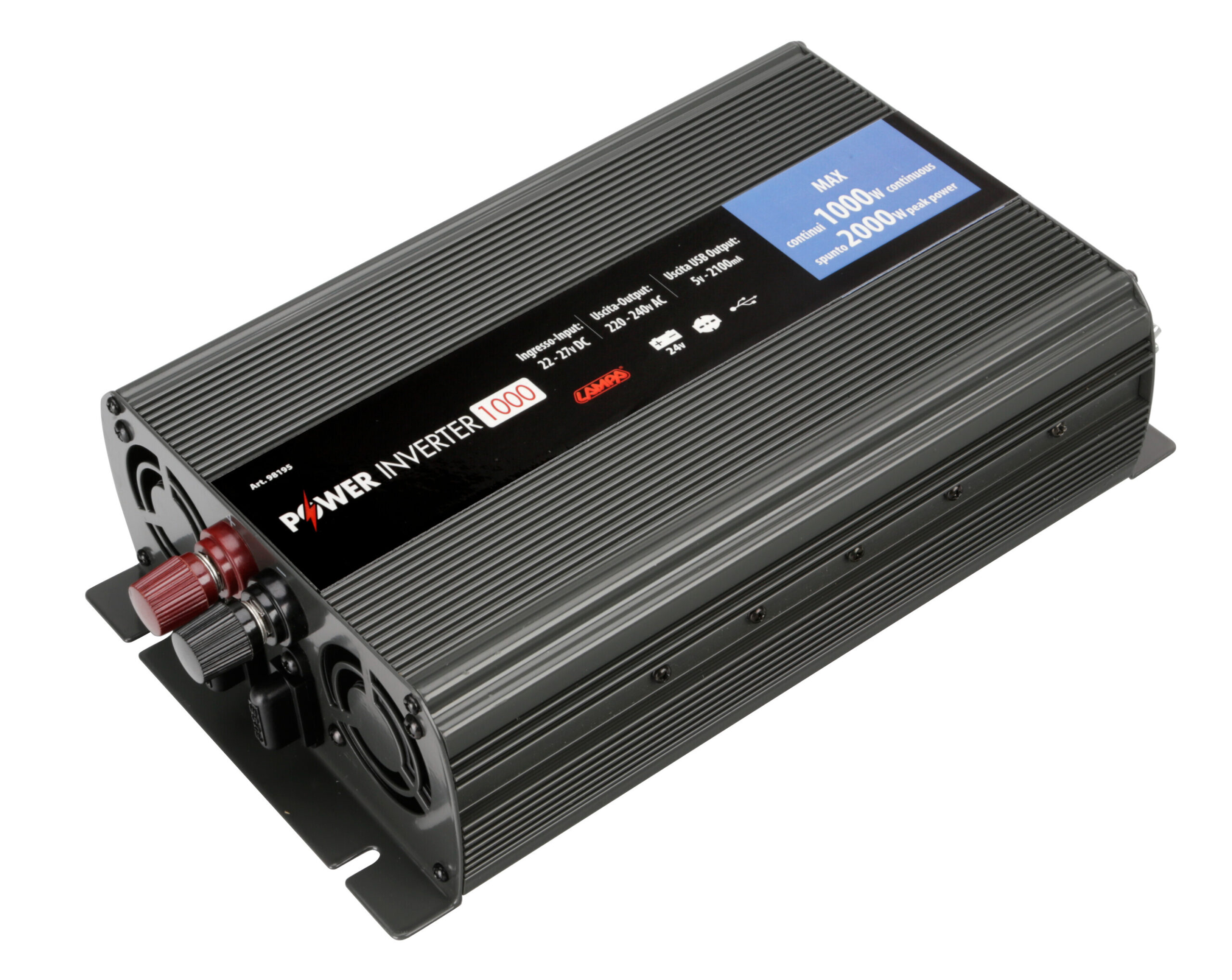 Power Inverter 1000, trasformatore 24V > 220V - immagine 5