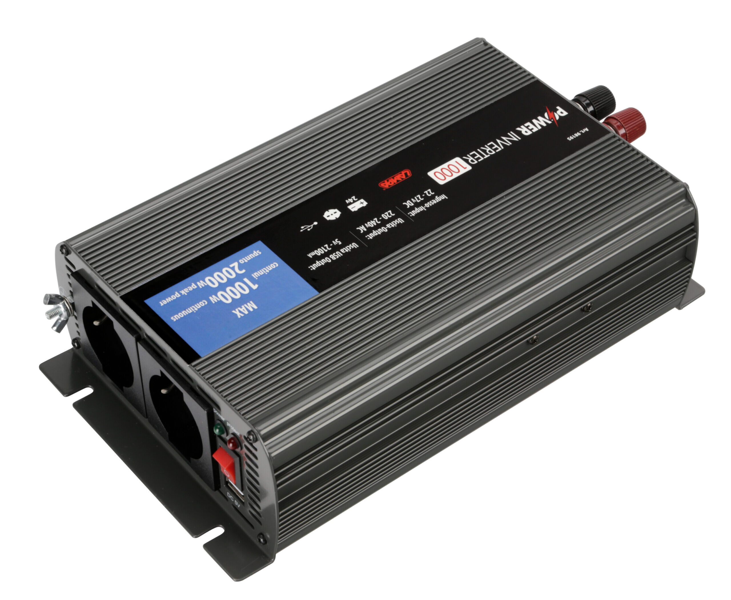 Power Inverter 1000, trasformatore 24V > 220V - immagine 6