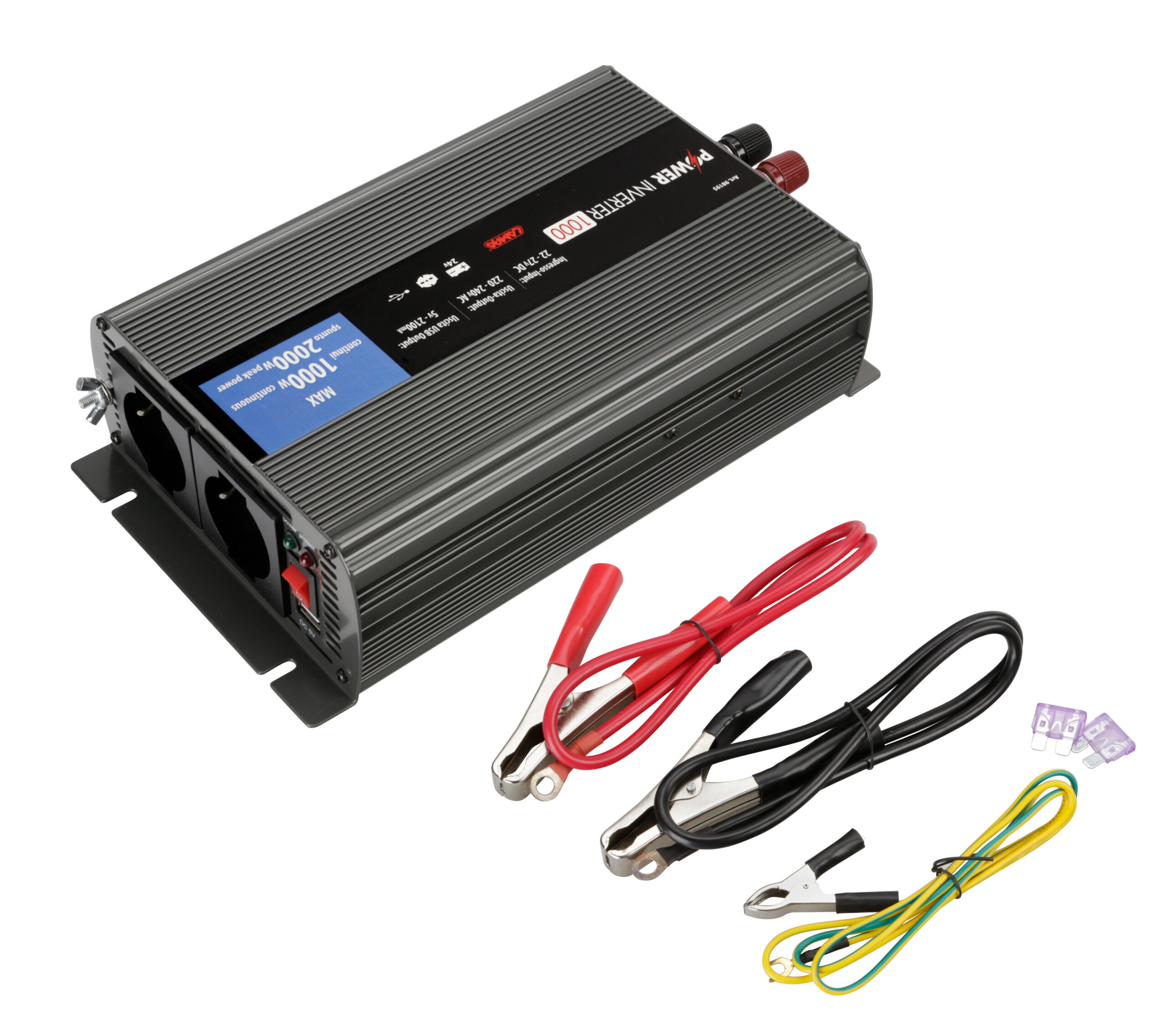 Power Inverter 1000, trasformatore 24V > 220V - immagine 8