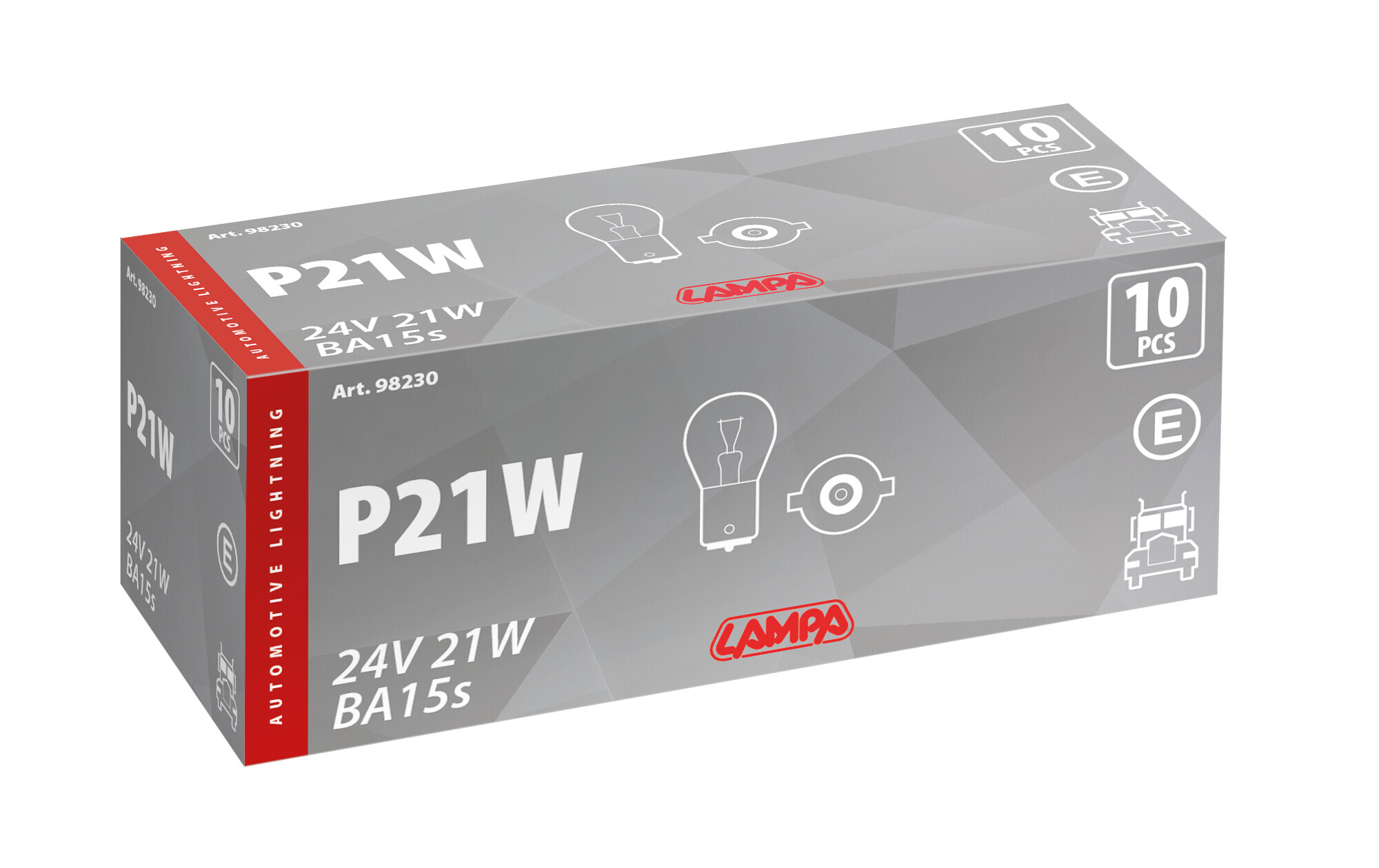 24V Lampada 1 filamento - P21W - 21W - BA15s - 10 pz - Scatola - immagine 4