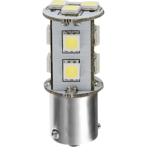 24/28V Led Series - 11 SMD x 3 chips - (P21W) - BA15s - 1 pz - Scatola - Bianco - Doppia polarità