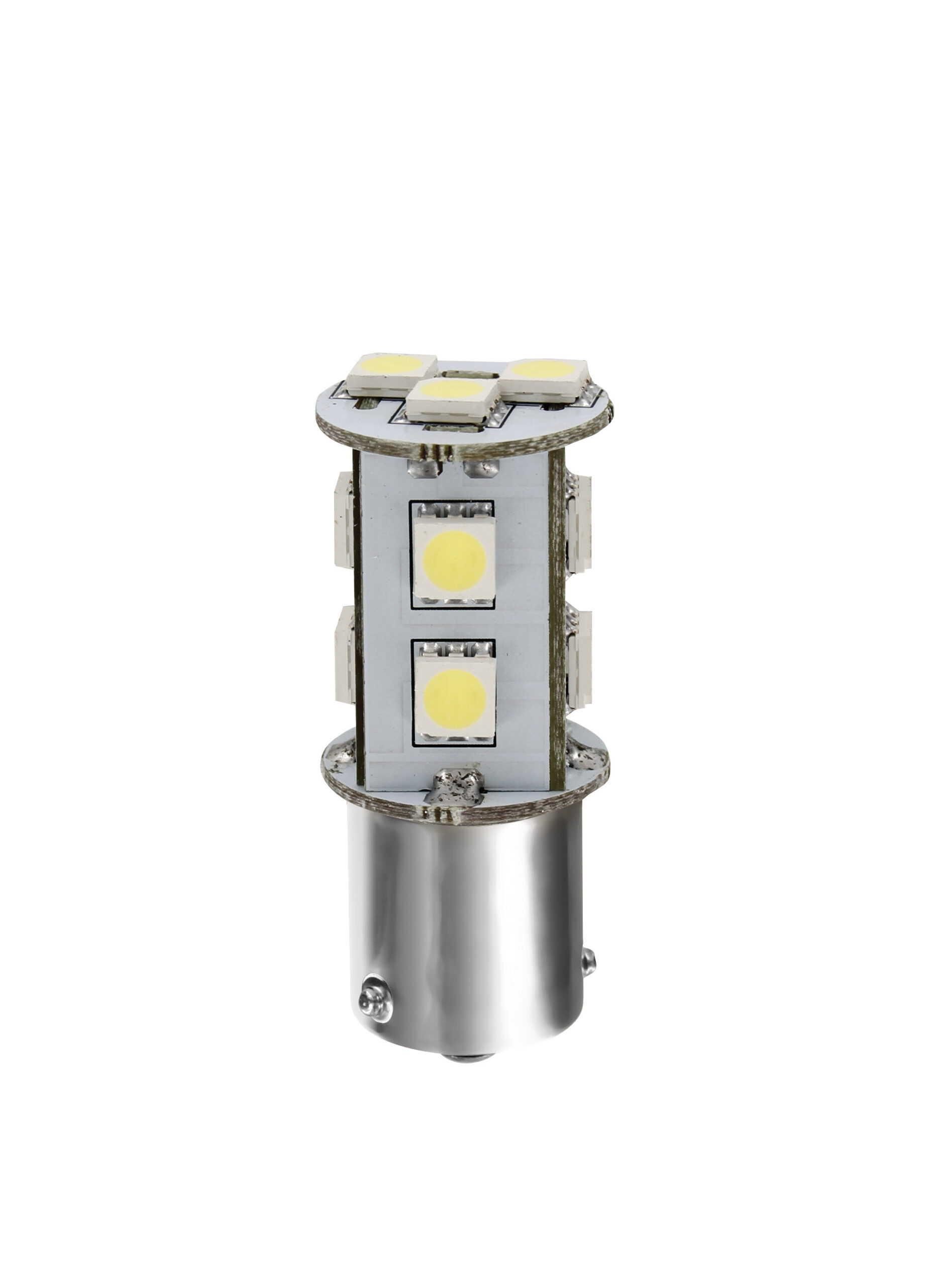 24/28V Led Series - 11 SMD x 3 chips - (P21W) - BA15s - 1 pz - Scatola - Bianco - Doppia polarità