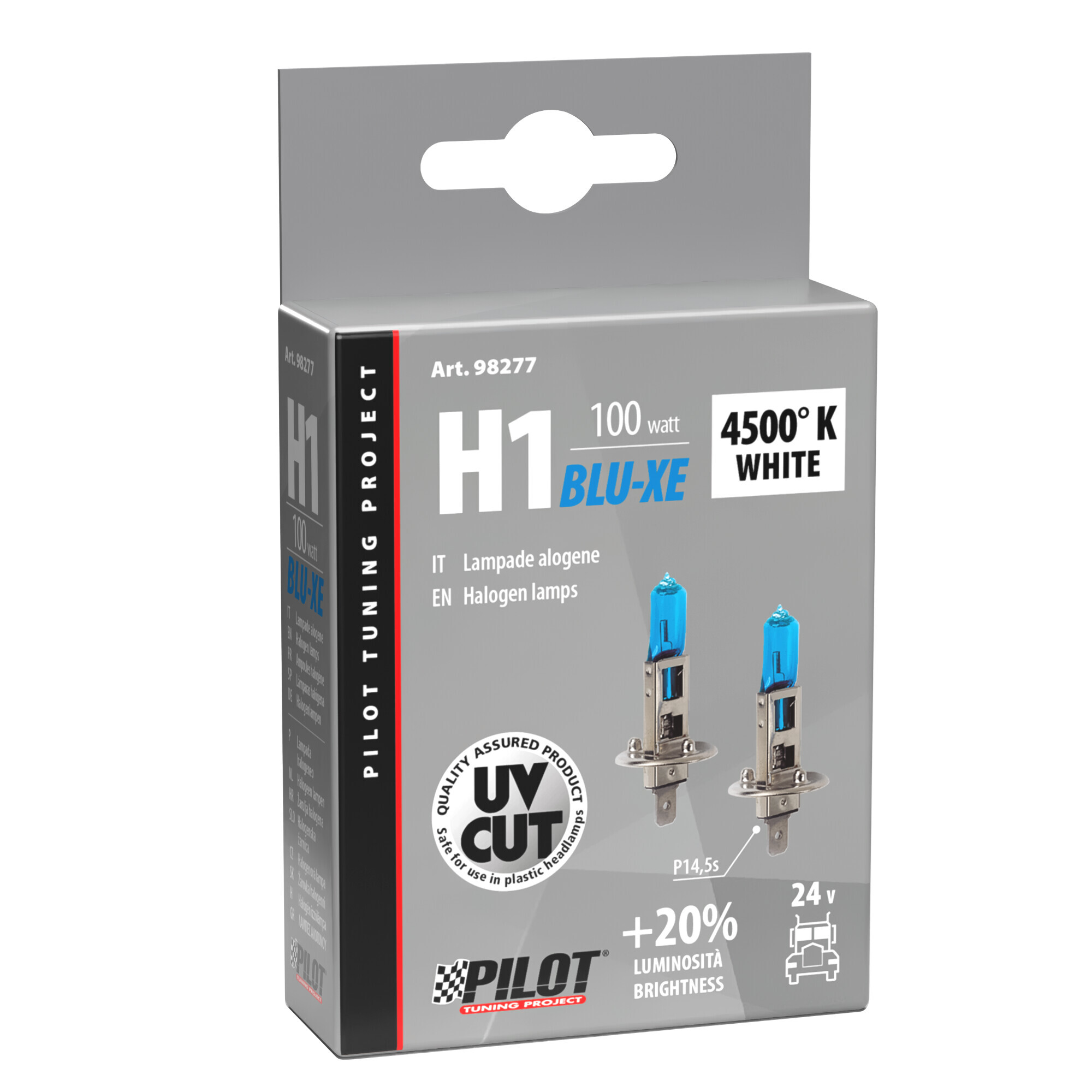 24V Lampada alogena Blu-Xe - (H1) - 100W - P14,5s - 2 pz - Scatola - immagine 4