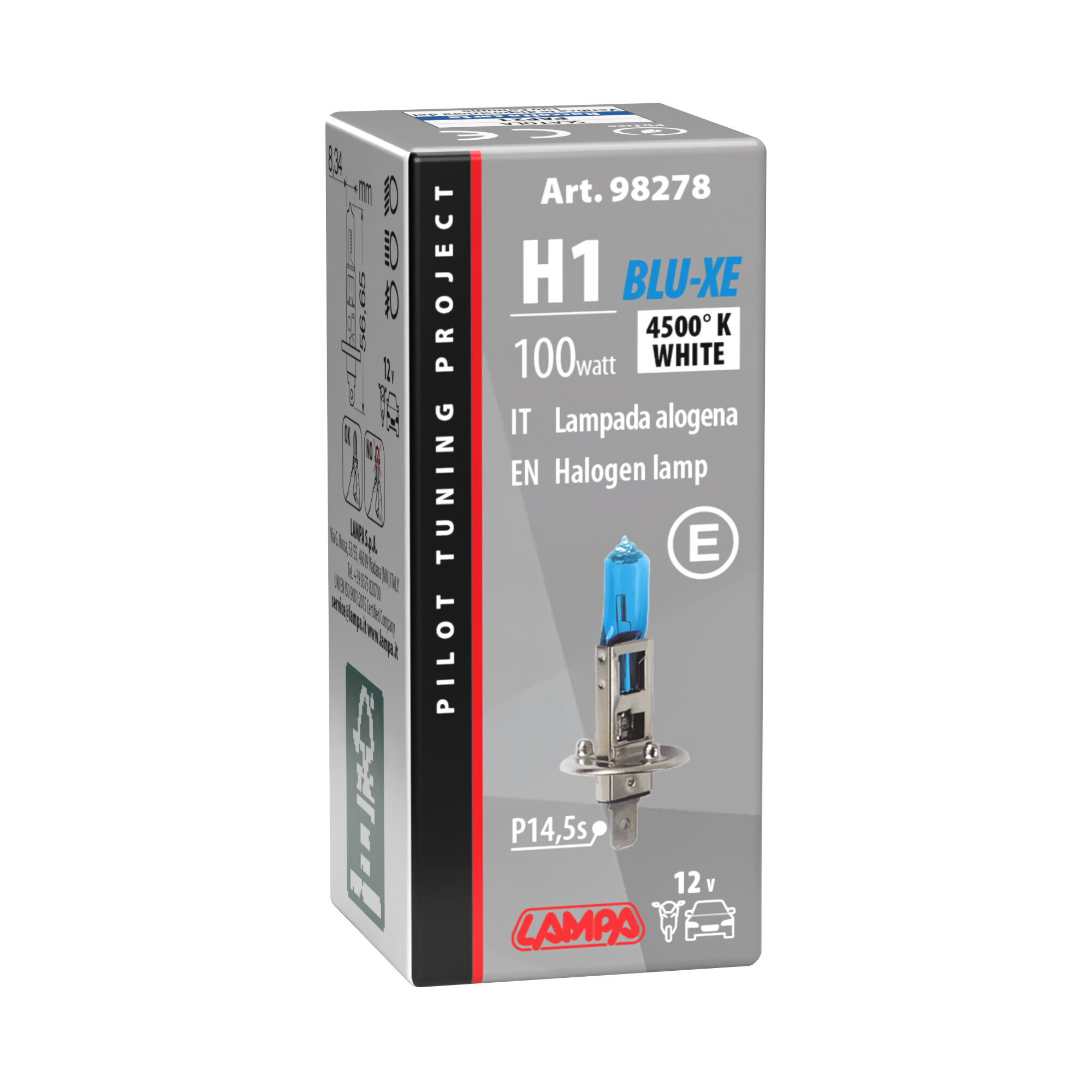24V Lampada alogena Blu-Xe - (H1) - 100W - P14,5s - 1 pz - Scatola - immagine 4
