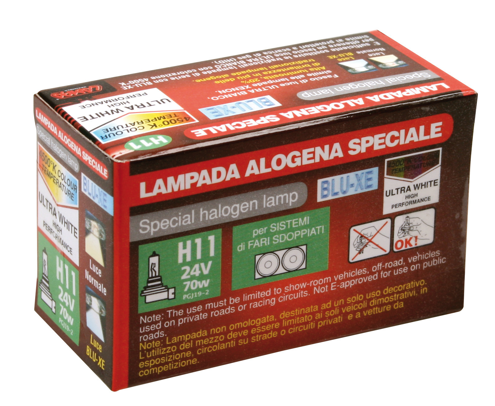 24V Lampada alogena Blu-Xe - H11 - 70W - PGJ19-2 - 1 pz - Scatola - immagine 4