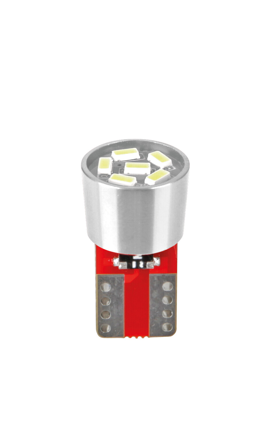 24/30V Led series - 6 Led SMD - (T10) - W2,1x9,5d - 2 pz - Scatola - Bianco - Doppia polarità - Resistenza incorporata