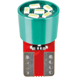 24/30V Led series - 6 Led SMD - (T10) - W2,1x9,5d - 2 pz - Busta - Verde - Doppia polarità - Resistenza incorporata