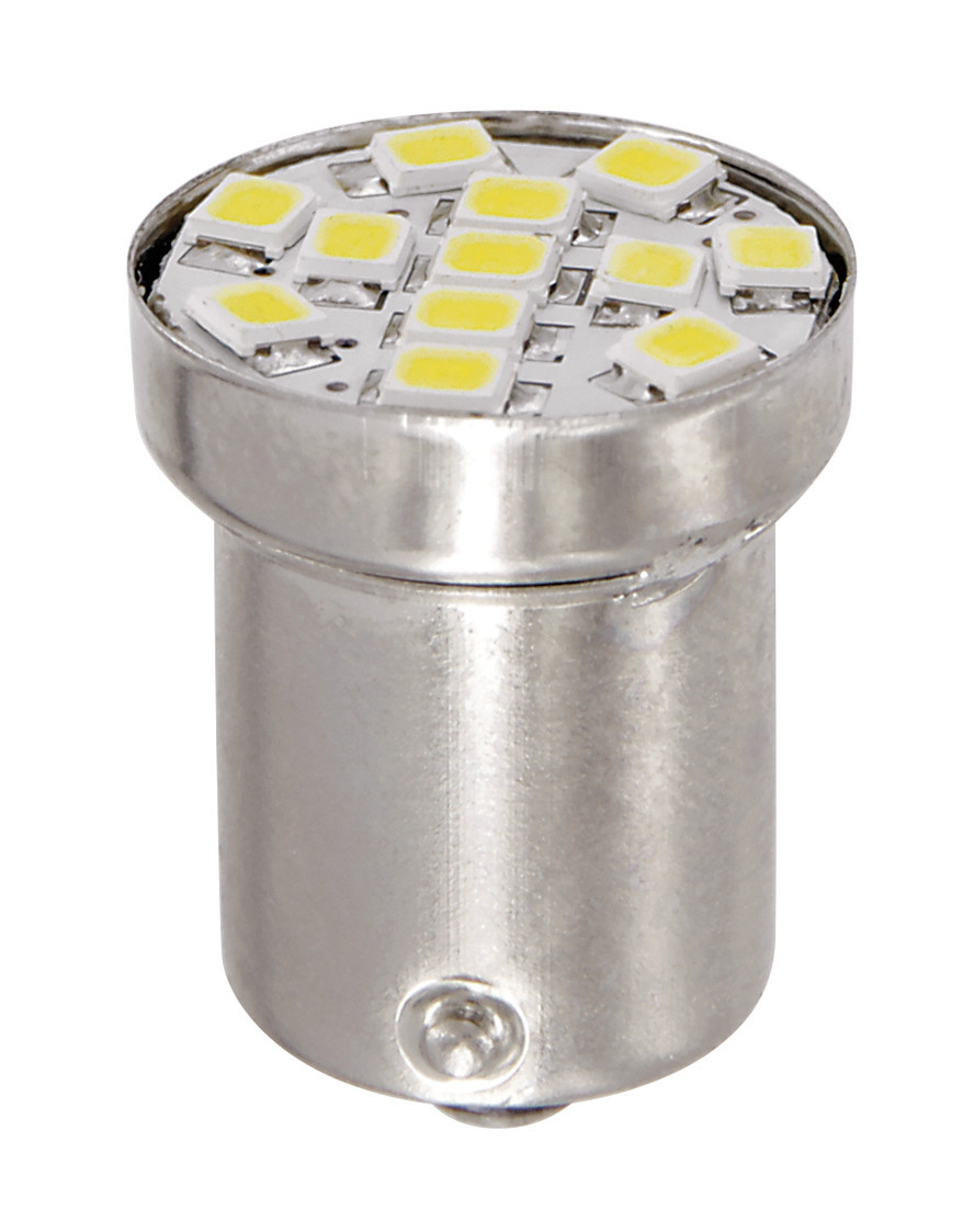 24/28V Led Series - 12 Smd x 1 chip - (R5W-R10W) - BA15s - 1 pz - Scatola - Bianco - Doppia polarità