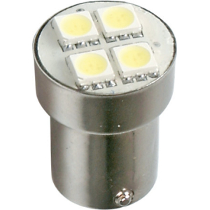 24/28V Led Series - 4 SMD x 3 chips - (P21W) - BA15s - 1 pz - D/Blister - Arancio - Doppia polarità