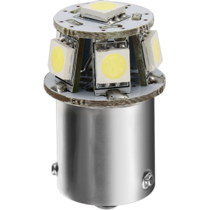 24/28V Led Series - 6 SMD x 3 chips - (R5W-R10W) - BA15s - 1 pz - Scatola - Arancio - Doppia polarità