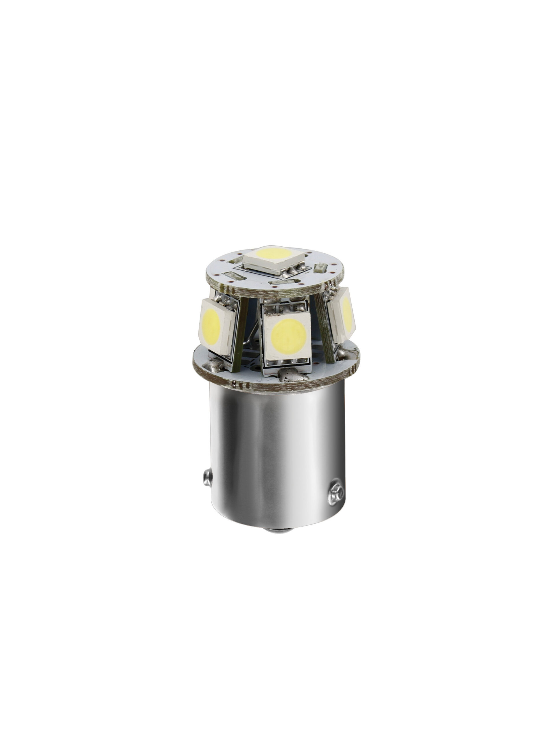 24/28V Led Series - 6 SMD x 3 chips - (R5W-R10W) - BA15s - 1 pz - Scatola - Arancio - Doppia polarità