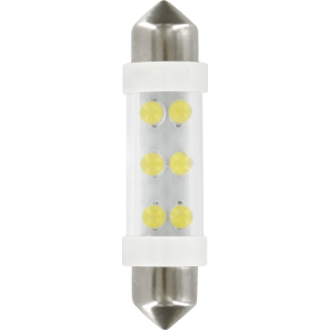 24V Led Series - 6 Led - 11x41 mm - SV8,5-8 - 2 pz  - Scatola - Bianco