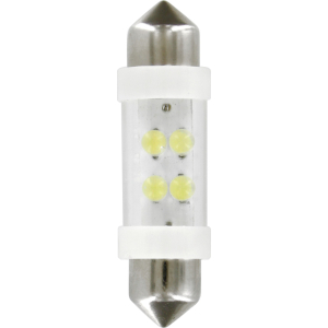 24V Led Series - 4 Led - 11x38 mm - SV8,5-8 - 2 pz  - Scatola - Bianco