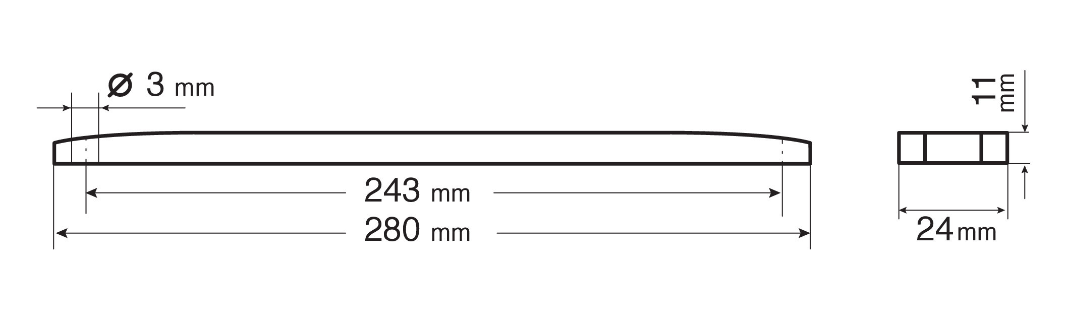 Luce ingombro - 12 Led - 24V - Rosso - immagine 3