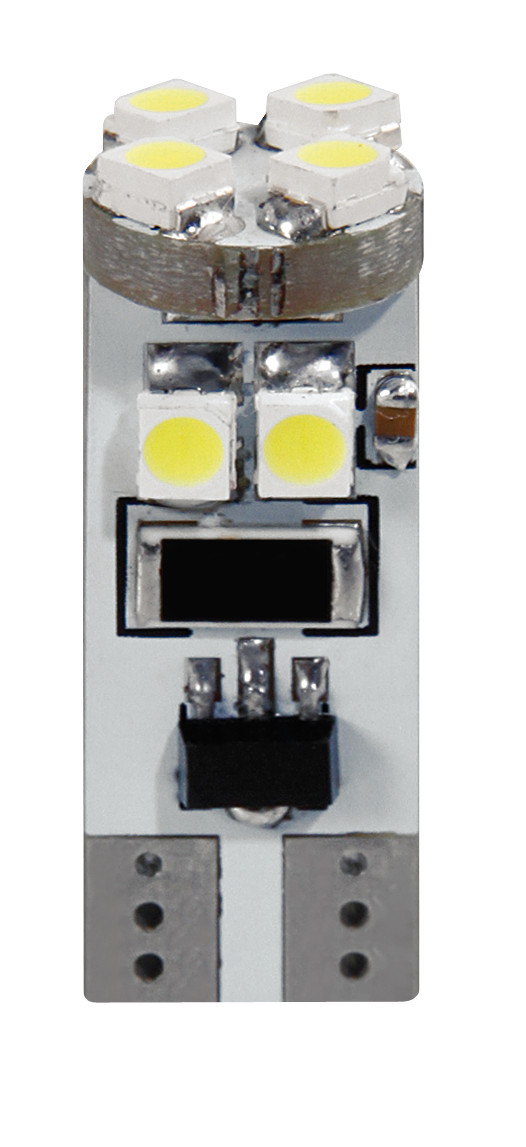 24V Hyper-Led 24 - 8 SMD x 3 chips - (T10) - Trifocus - W2,1x9,5d - 2 pz - Scatola - Rosso - Doppia polarità - Resistenza incorporata