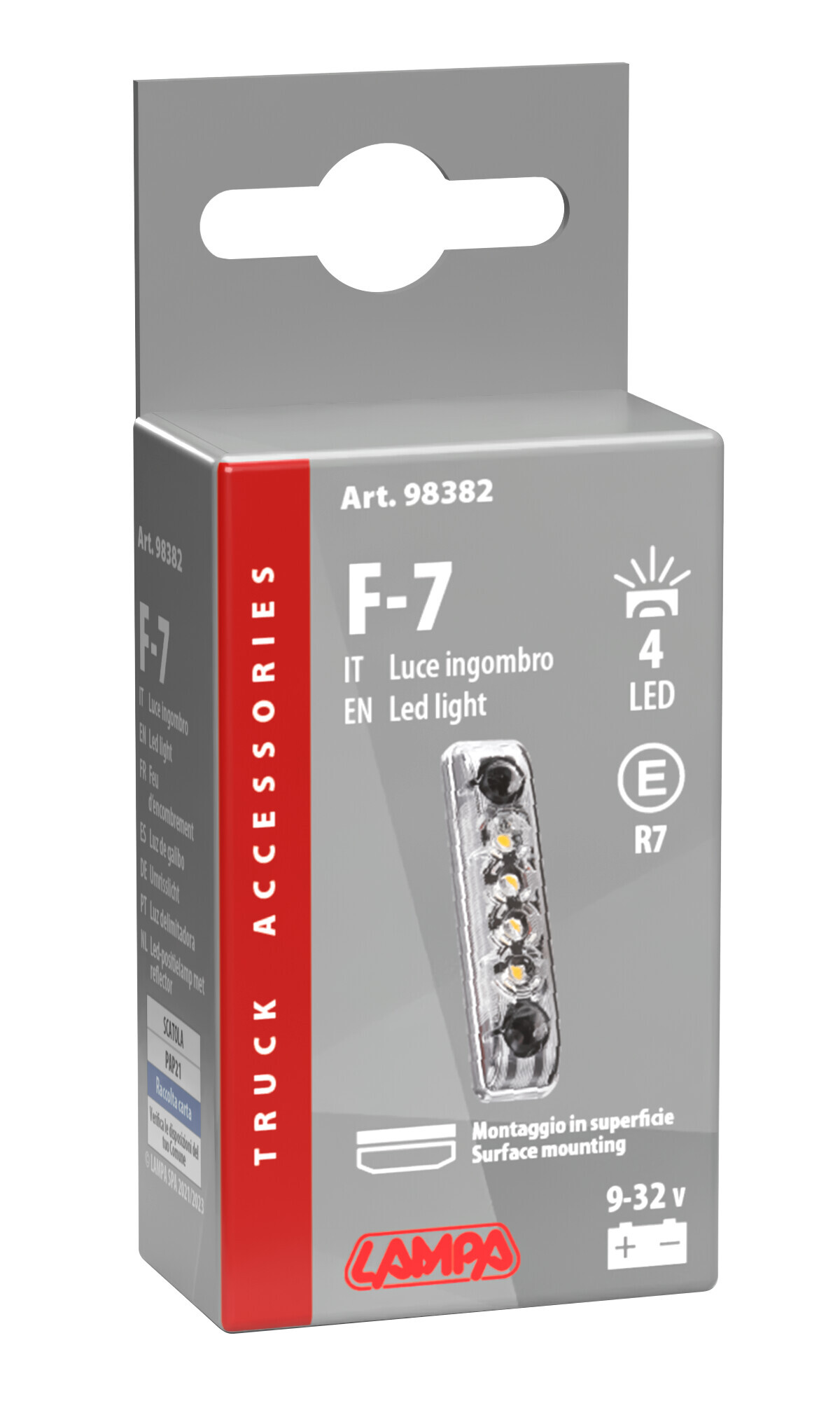 Luce ingombro - 4 Led - 24V - Bianco - immagine 5