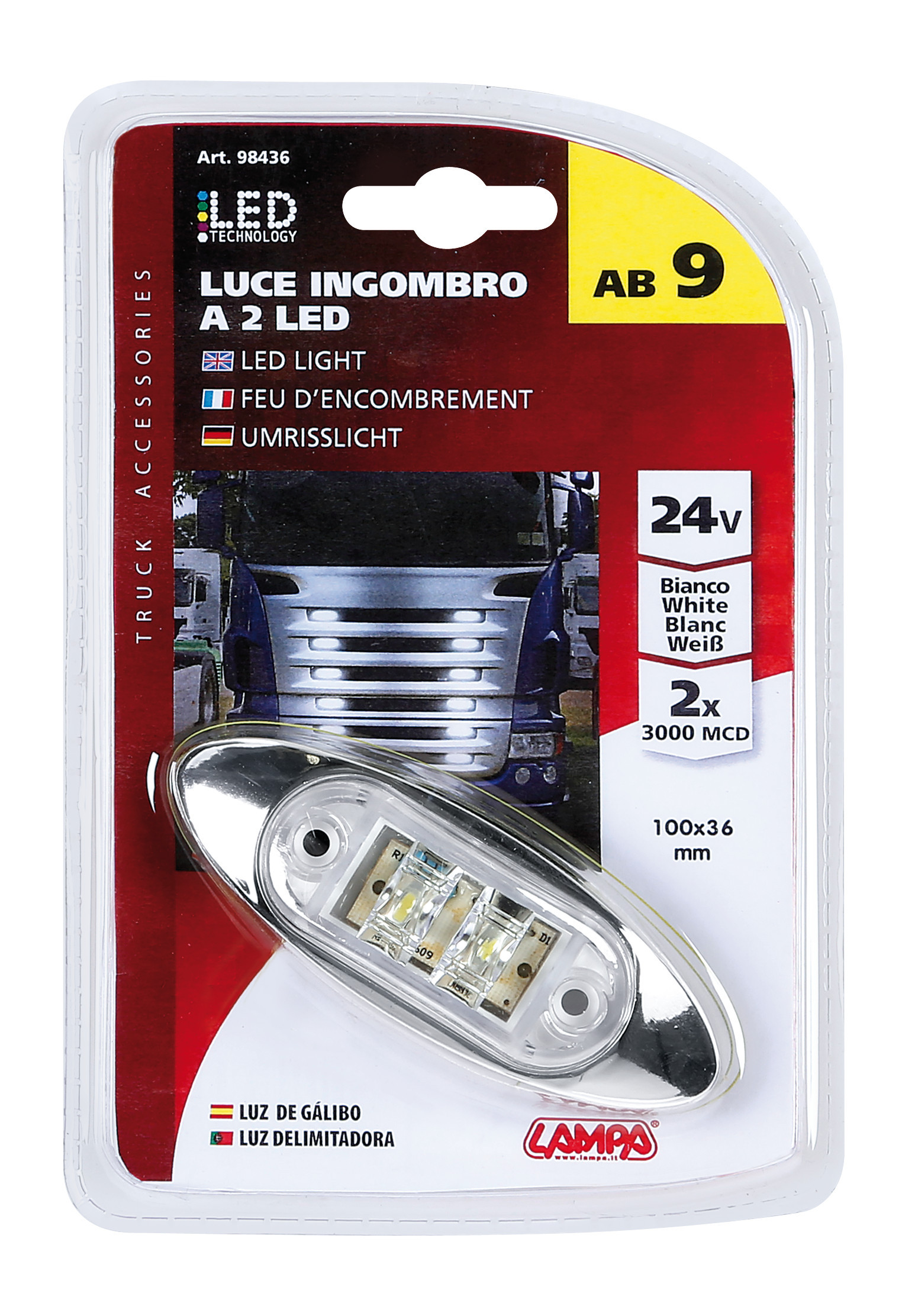 Luce decorativa - 2 Led - 24V - Bianco - immagine 8