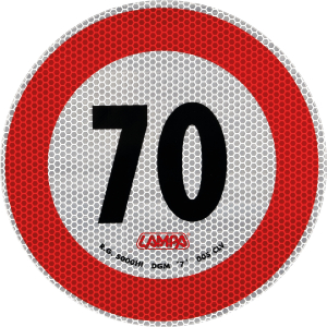 Contrassegno limite velocità - 70 Km/h
