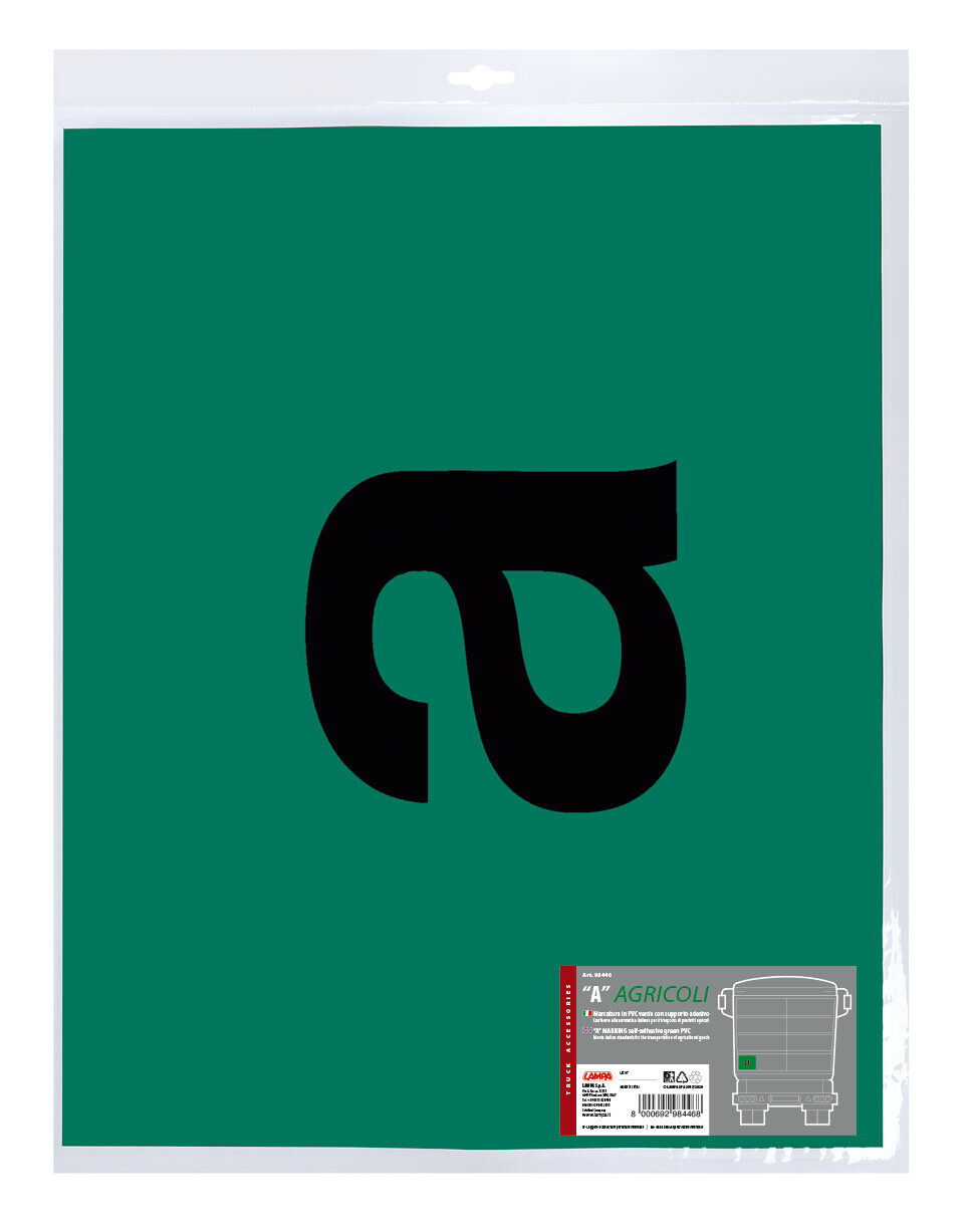 Marcatura in pvc verde con supporto adesivo - A - immagine 4