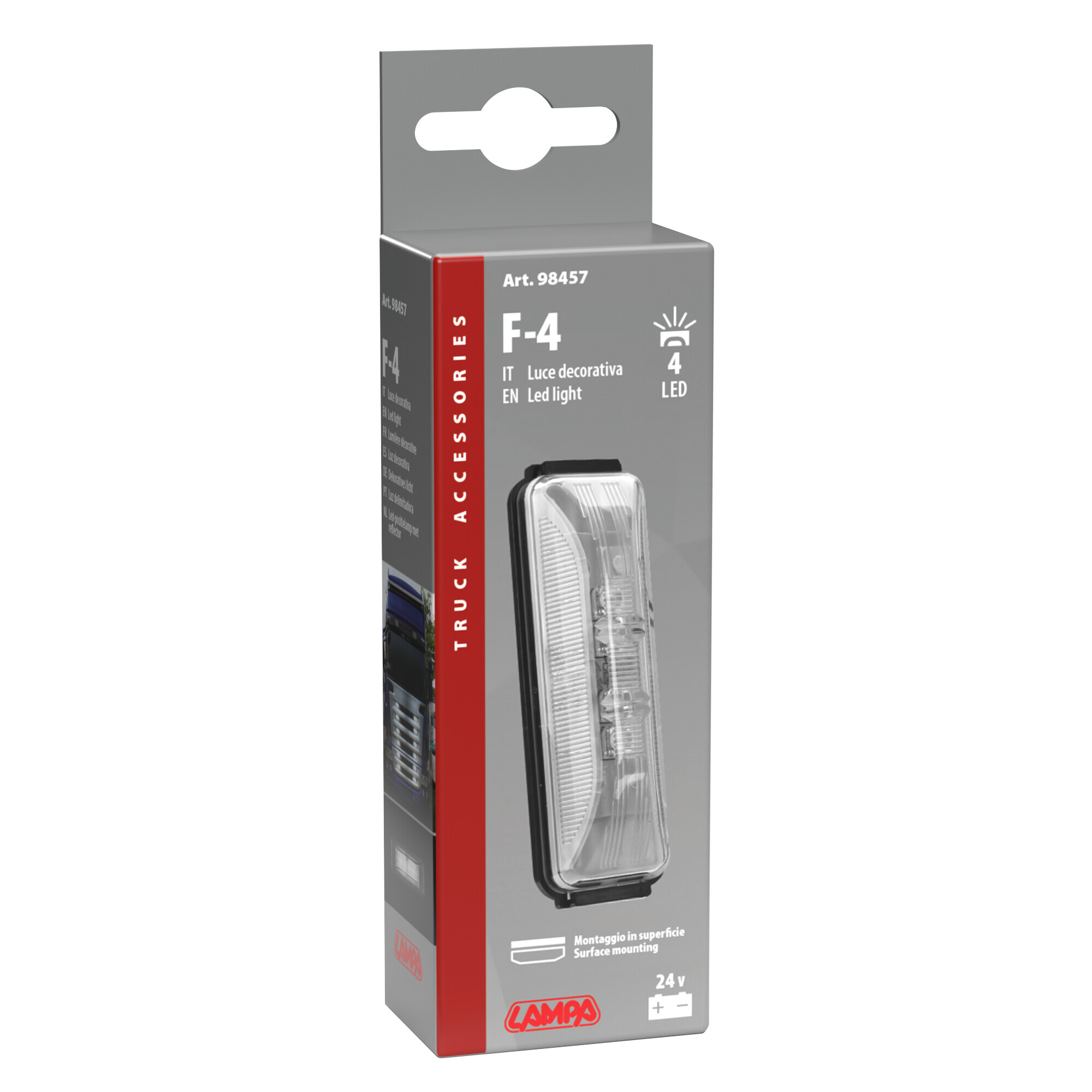 Luce decorativa - 4 Led - 24V - Bianco - immagine 5