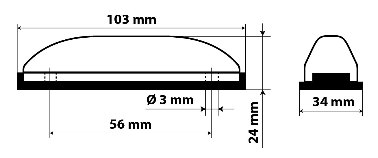 Luce decorativa - 4 Led - 24V - Bianco - immagine 4