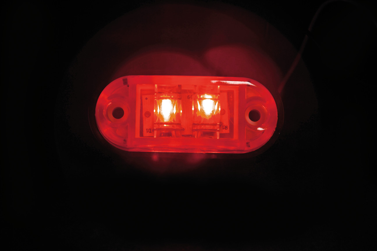 Luce decorativa - 2 Led - 24V - Rosso - immagine 2