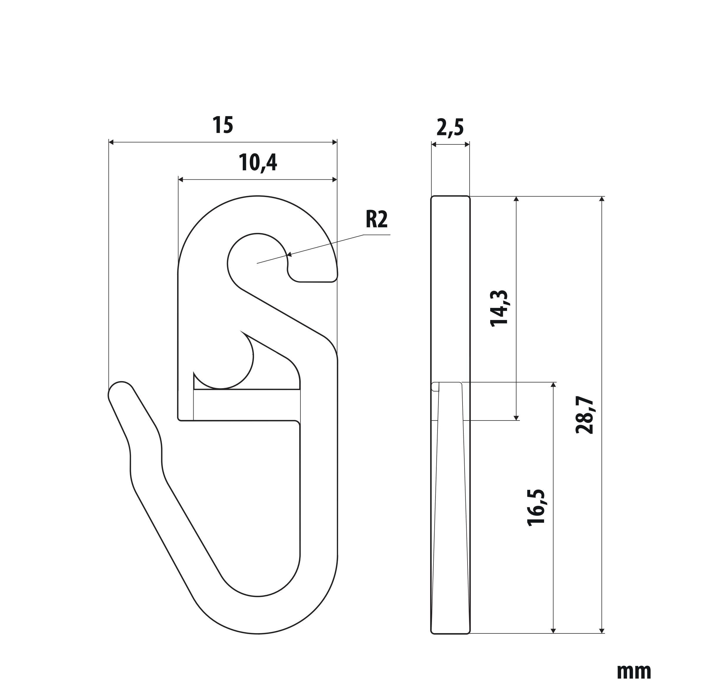 Ganci per tende - G-4 - 25 pz - immagine 2