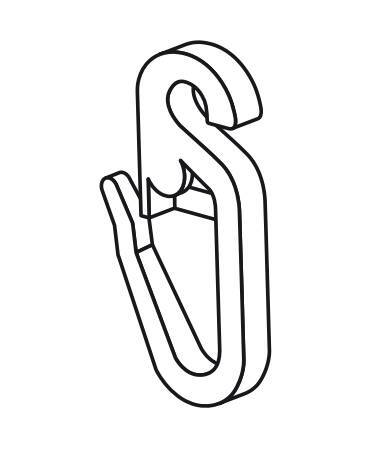 Ganci per tende - G-4 - 25 pz - immagine 3