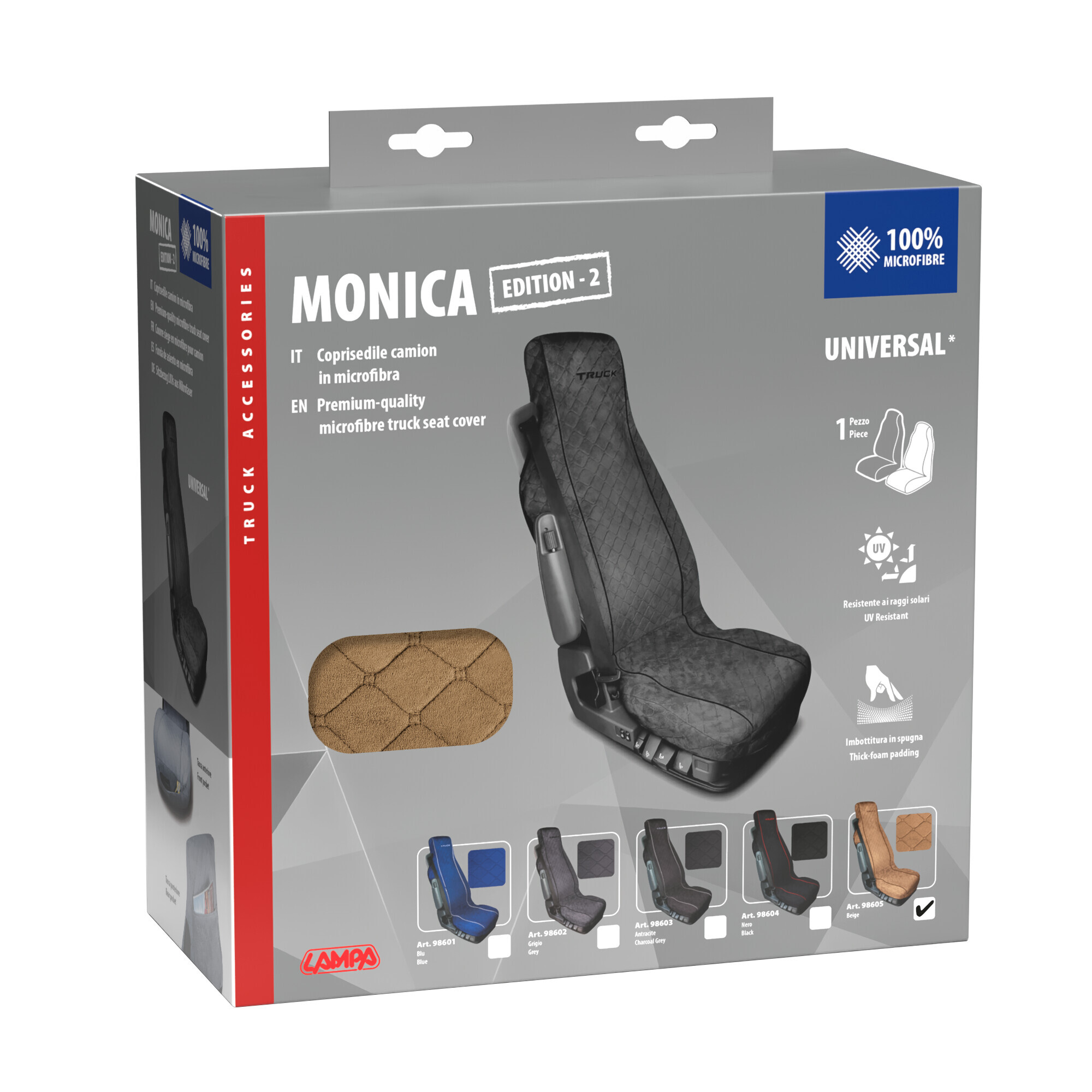 Monica, coprisedile in microfibra per camion - Beige - immagine 3