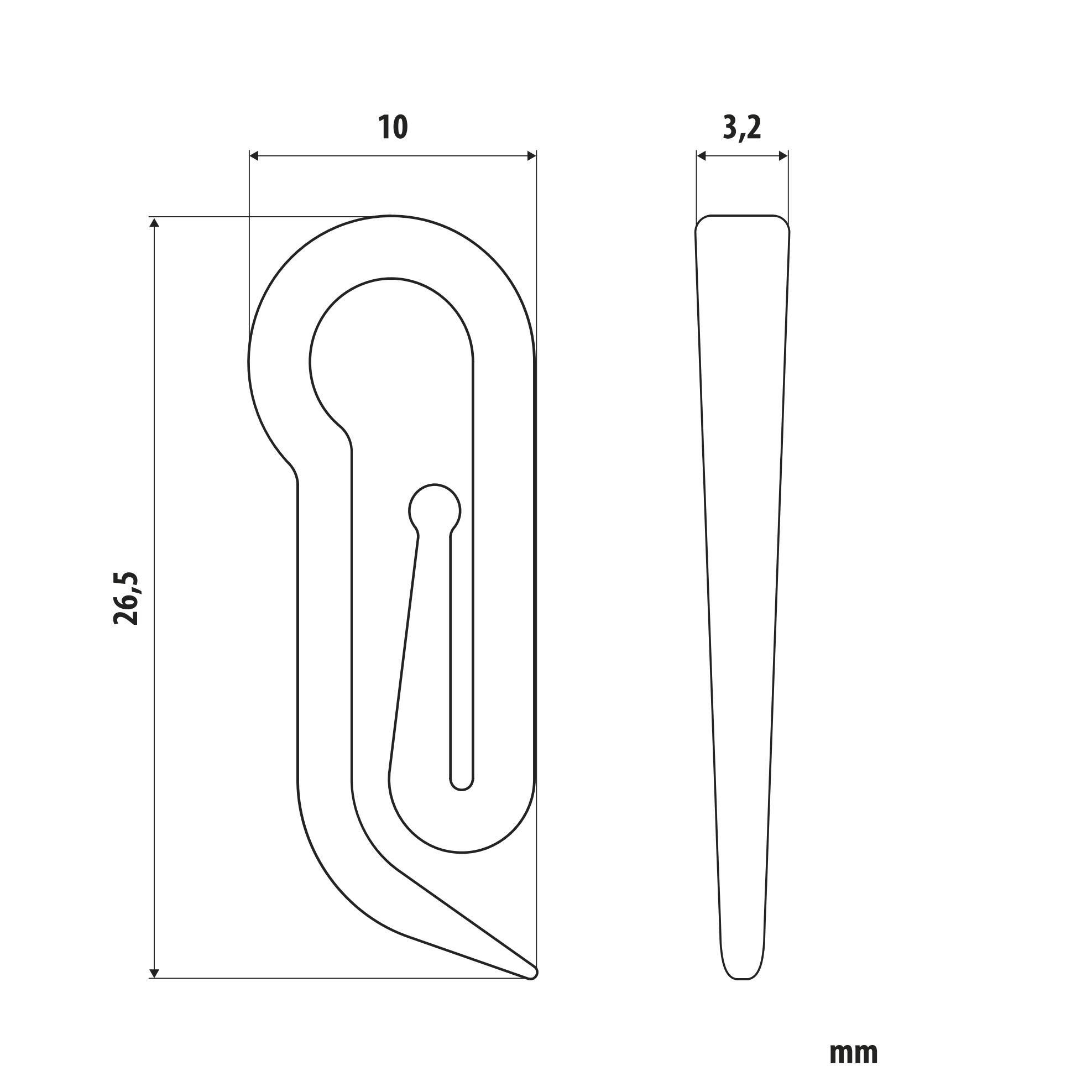 Ganci per tende - G-5 - 25 pz - immagine 2