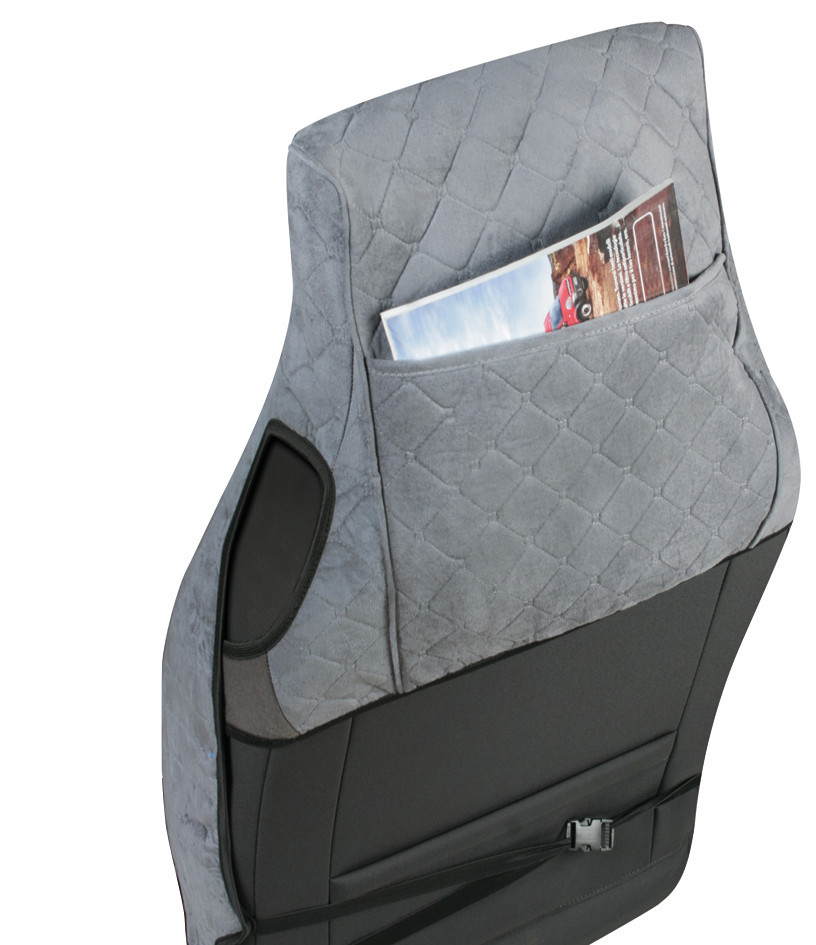 Melissa, set tende e coprisedili in microfibra per camion - Grigio - immagine 2