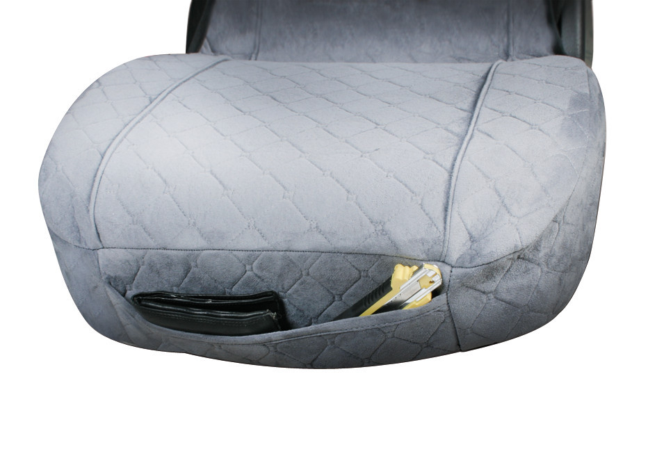 Melissa, set tende e coprisedili in microfibra per camion - Grigio - immagine 3