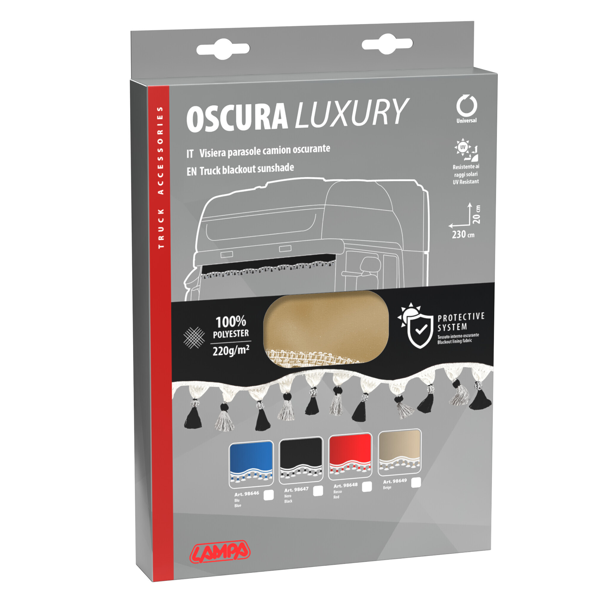 Oscura, fascia parasole per camion - Beige - immagine 2