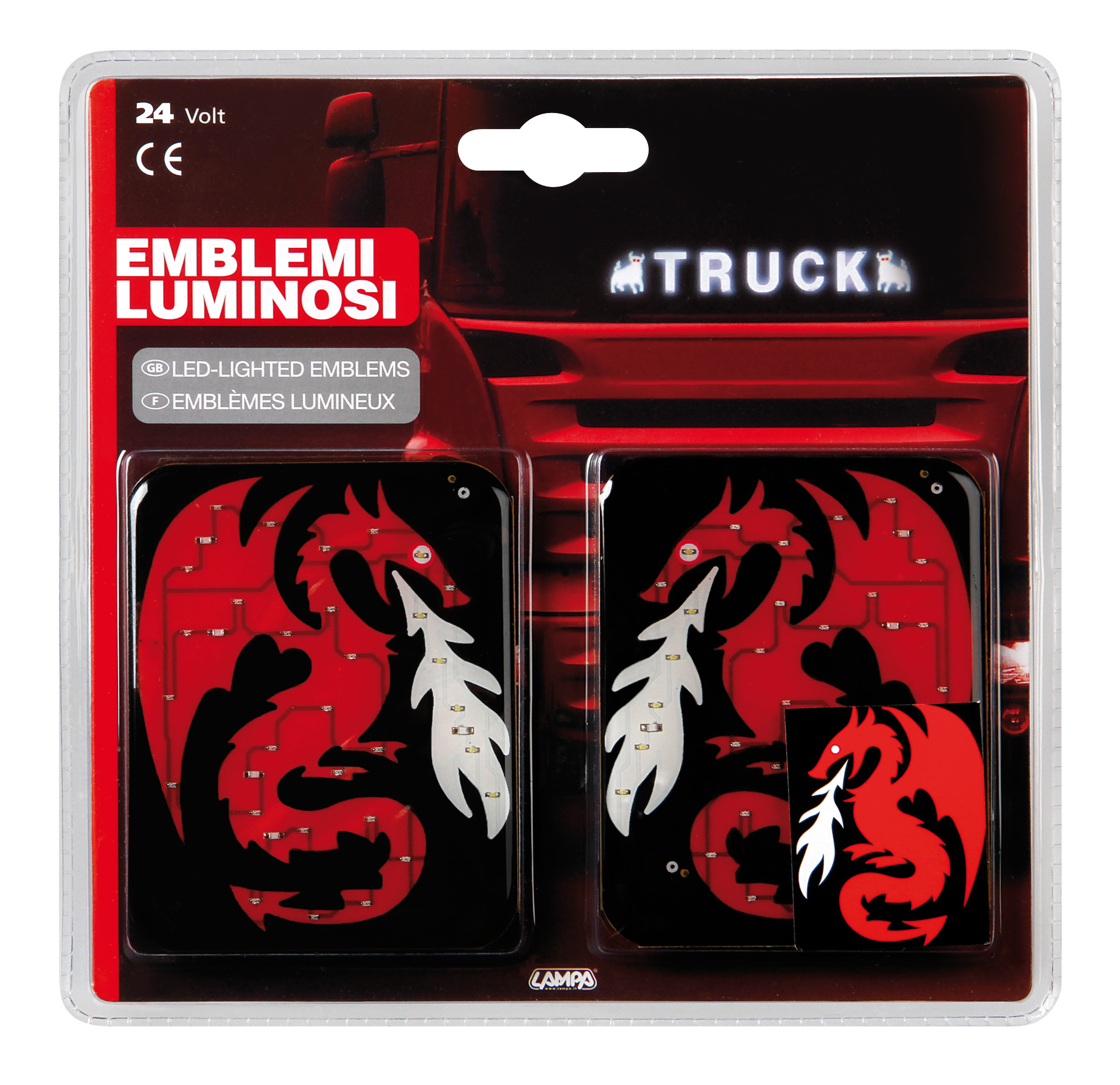 Spell-It Led coppia emblemi, 24V - Drago - immagine 2