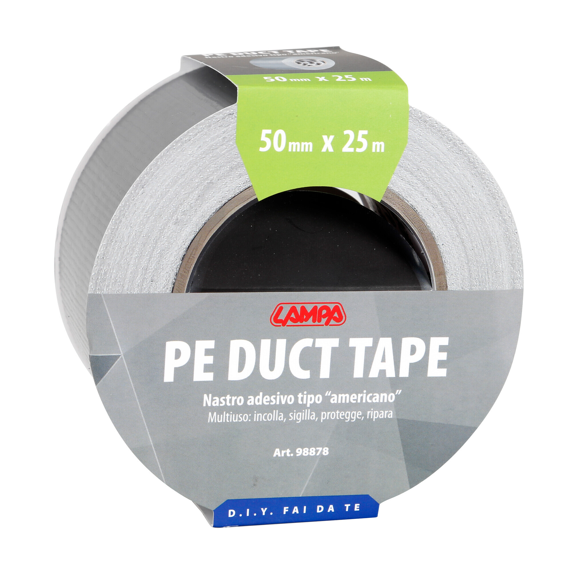 Nastro adesivo tipo americano - 50 mm x 25 m - Grigio - immagine 5