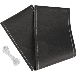 Premium Truck, coprivolante in pelle - M - Ø 44/46 cm - Nero/Argento