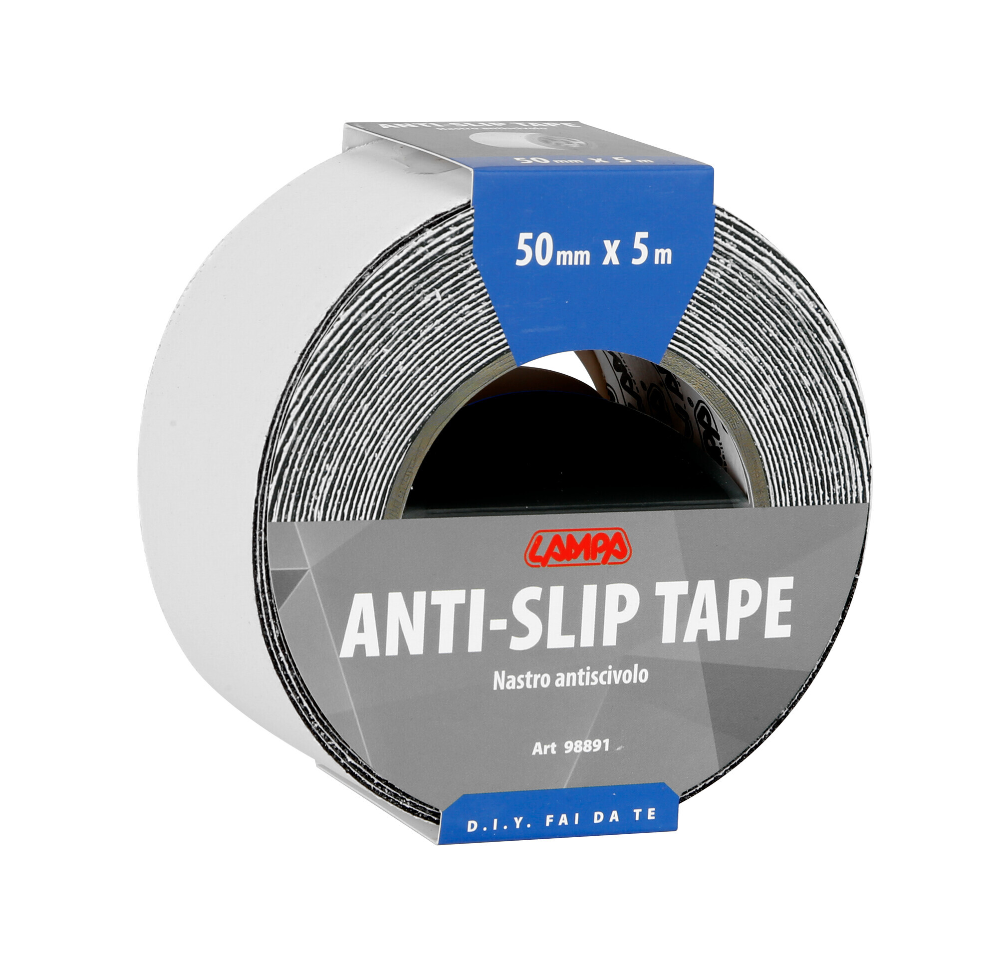 Nastro antiscivolo adesivo - 50 mm x 5 m - Nero - immagine 7