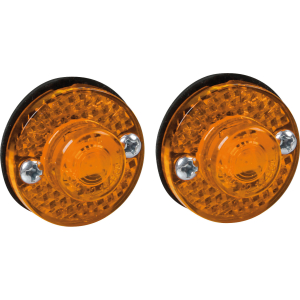 Coppia luci ingombro - 1 Led - 24V - Arancio