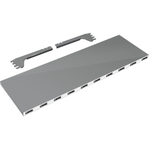 Ripiano grigio per scaffali lineari forati nero - 97x31 cm