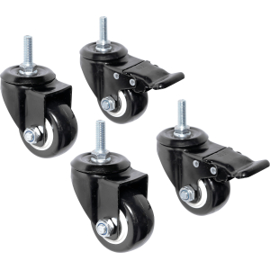Set 4 ruote per scaffali carrellabili