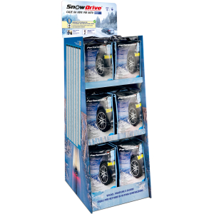 Espositore in cartone a 3 livelli per calze da neve - SnowDrive Performance
